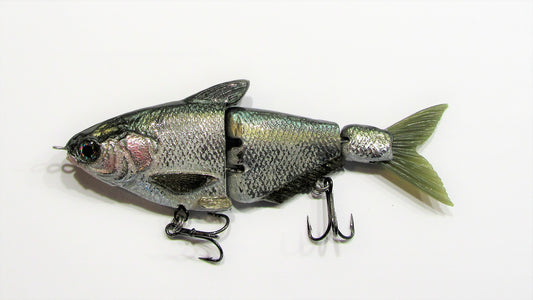 6"  Strong Chrome green Threadfin Shad